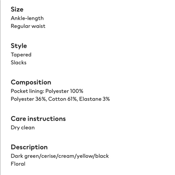 Floral Slacks - Business attire, Office Wear, Corporate Clothes for Women - Picture 5 of 5